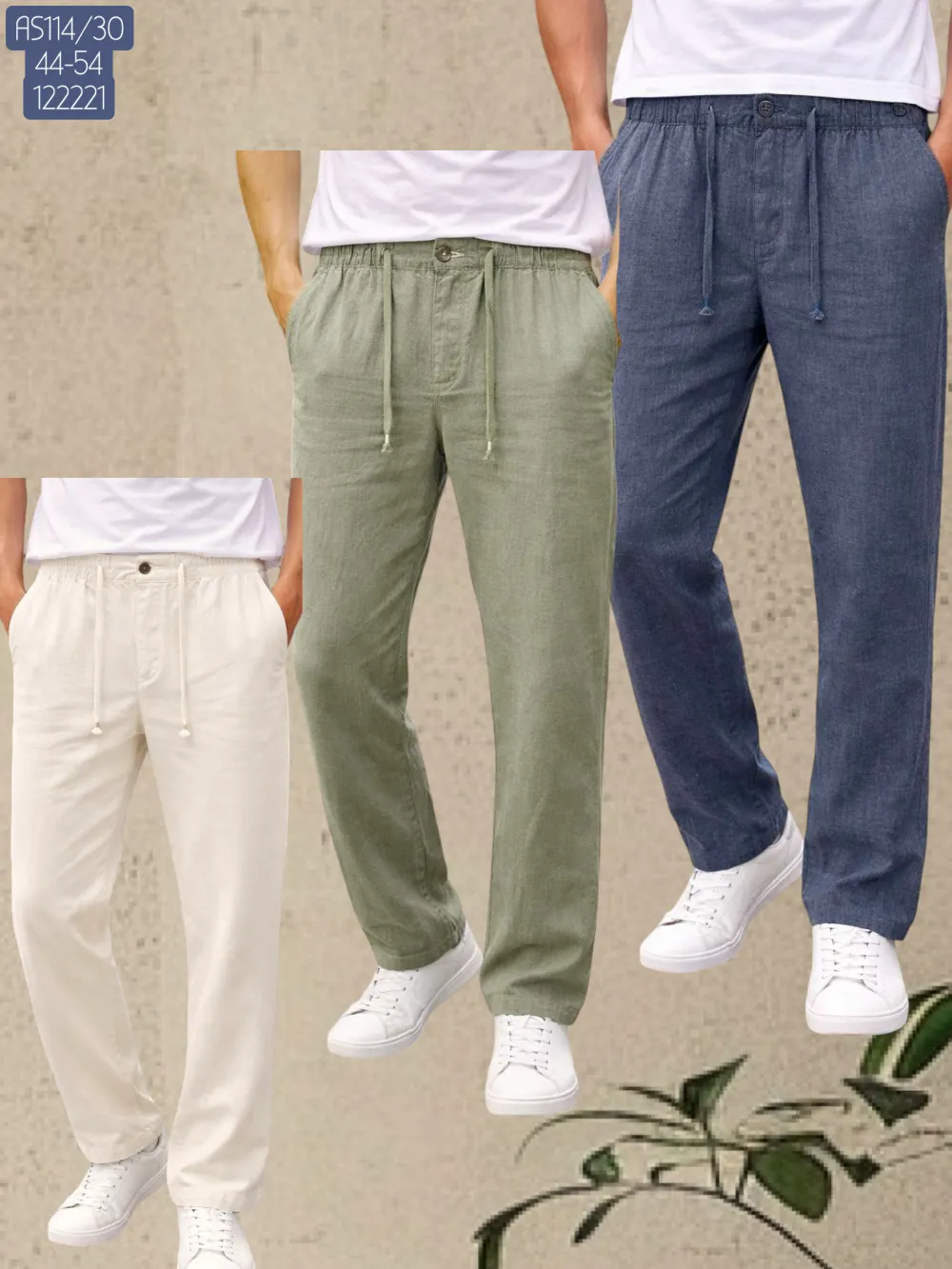 pantalone 100% cotone