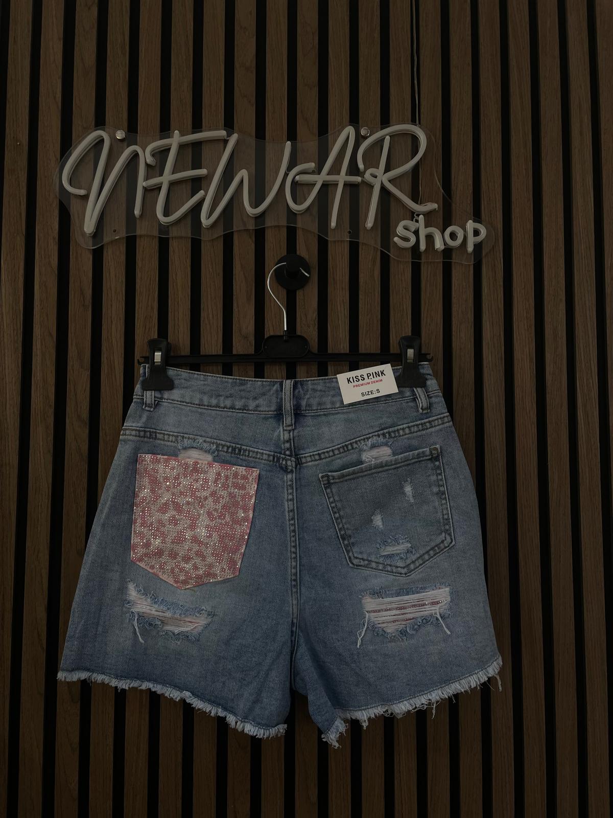 SHORTS TASCA STRASS MACULATA