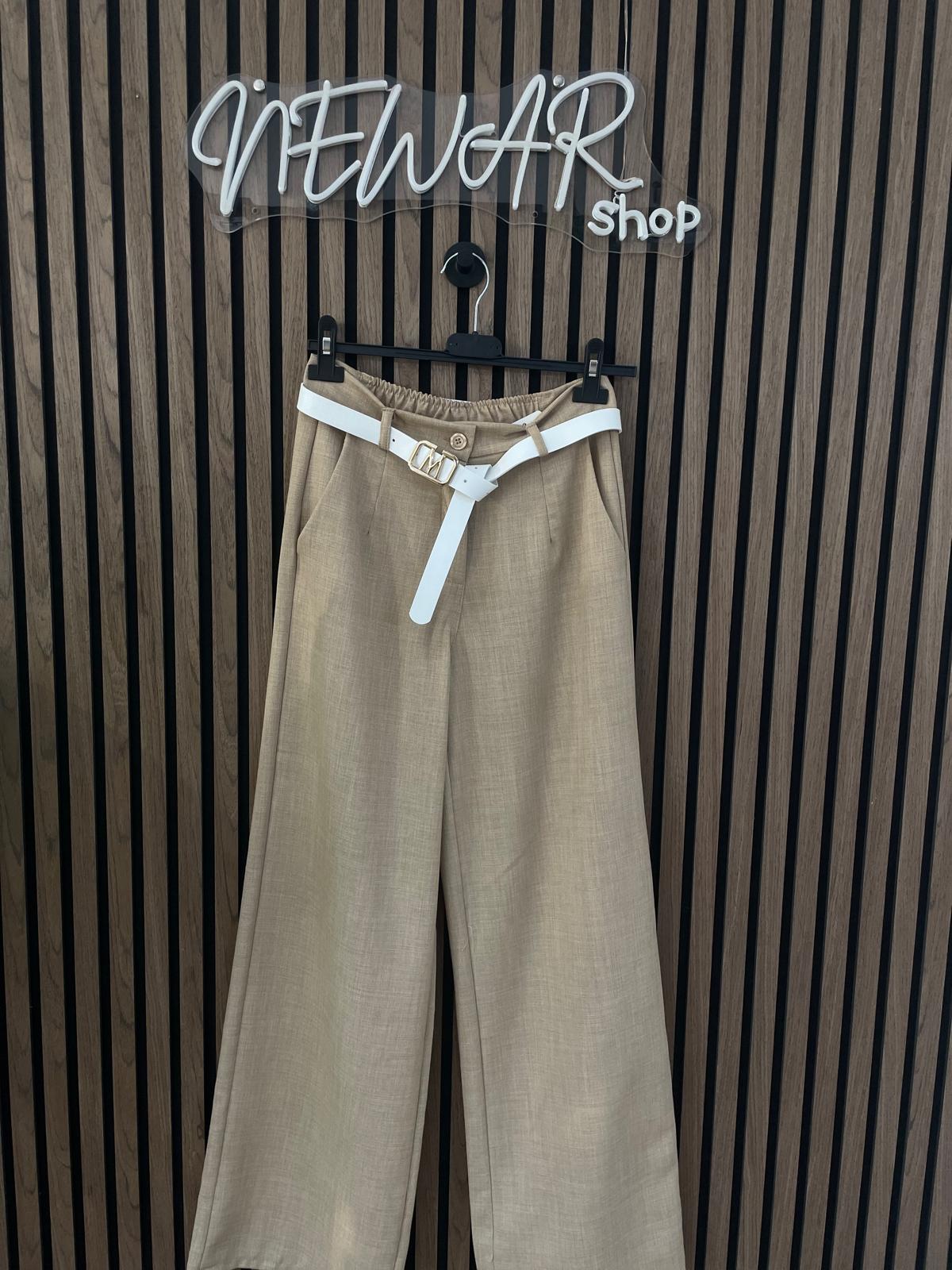 pantalone lino con cintura