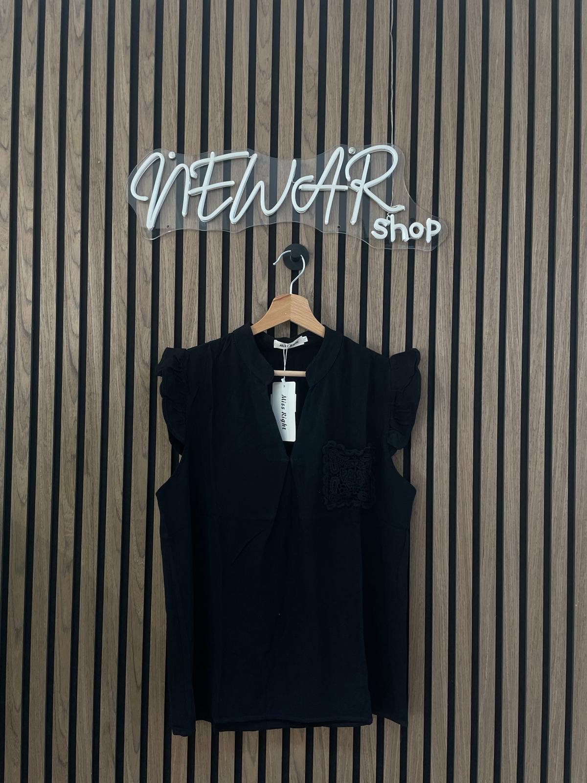 CAMICIA COREANA TASCA RICAMATA